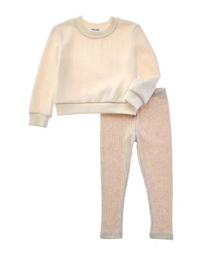 Splendid Kids' 2pc Pullover & Pant Set In Neutral