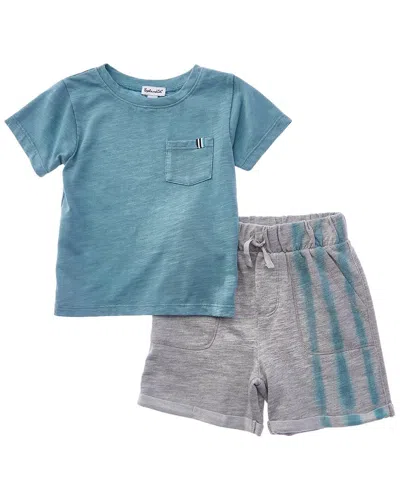 Splendid Kids' 2pc Ripple Wave T-shirt & Short Set In Blue
