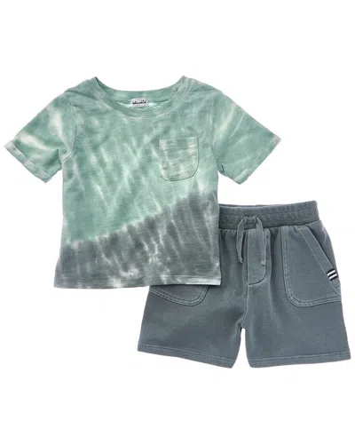Splendid Kids' 2pc Coast Tie-dye T-shirt & Short Set In Gold