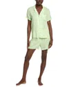 Splendid 2pc Shirt & Boxer Set In Green