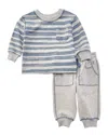 Splendid 2pc Sky High Stripe Pullover Set In Blue