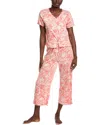 Splendid 2pc Sleep Cardigan & Crop Pant Set In Multi