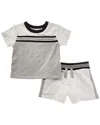 Splendid 2pc Stone Stripe Set In Gray