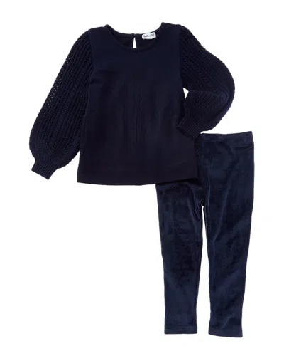 Splendid 2pc Sweater & Legging Set In Blue
