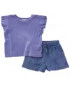 Splendid 2pc Tossed Flower Top & Short Set In Multi