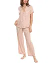 Splendid 2pc Woven Notch Pajama Pant Set In Multi