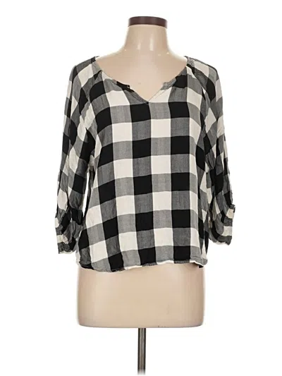 Pre-owned Splendid 3/4 Sleeve Blouse In Black