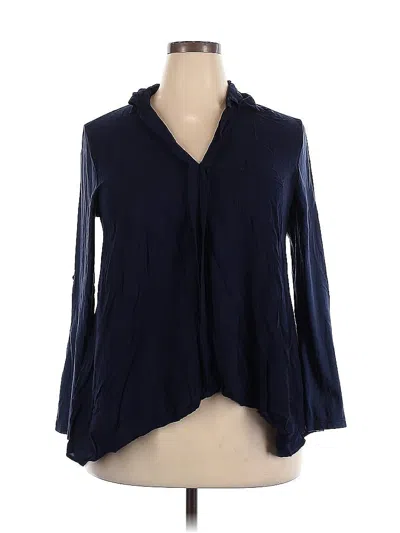 Pre-owned Splendid 3/4 Sleeve Blouse In Blue