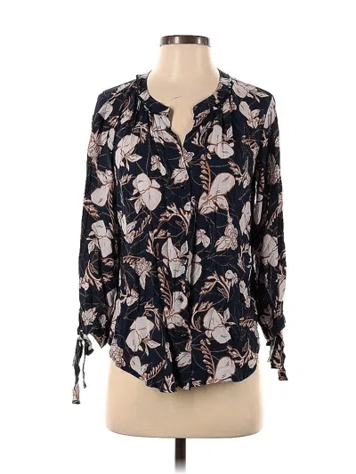 Pre-owned Splendid 3/4 Sleeve Blouse In Blue