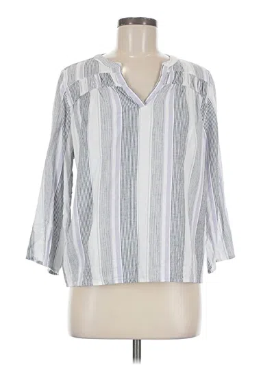 Pre-owned Splendid 3/4 Sleeve Blouse In Gray
