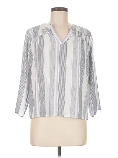 Pre-owned Splendid 3/4 Sleeve Blouse In Gray