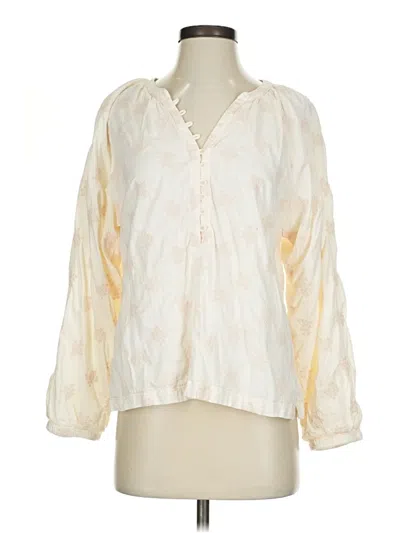 Pre-owned Splendid 3/4 Sleeve Blouse In Ivory