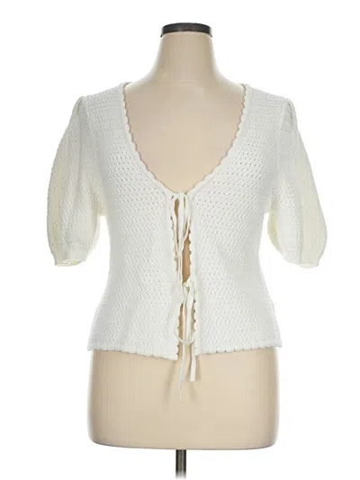 Pre-owned Splendid 3/4 Sleeve Blouse In Ivory