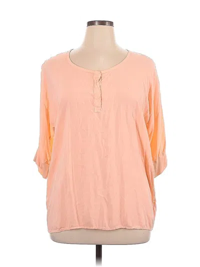 Pre-owned Splendid 3/4 Sleeve Blouse In Orange