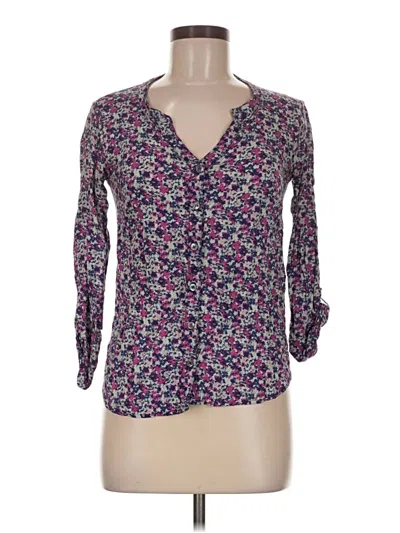 Pre-owned Splendid 3/4 Sleeve Blouse In Purple