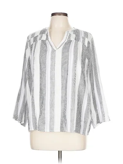Pre-owned Splendid 3/4 Sleeve Blouse In Silver