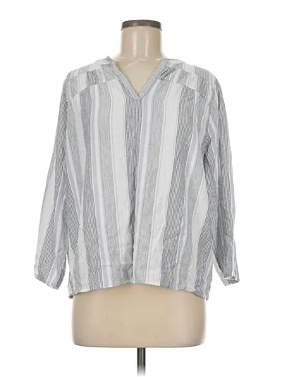 Pre-owned Splendid 3/4 Sleeve Blouse In Silver