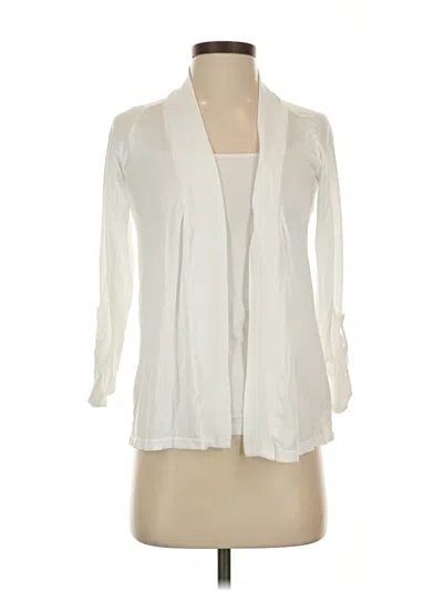 Pre-owned Splendid 3/4 Sleeve Blouse In White
