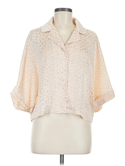 Pre-owned Splendid 3/4 Sleeve Blouse In White