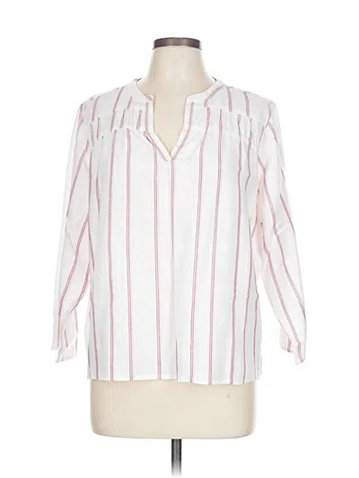 Pre-owned Splendid 3/4 Sleeve Blouse In White