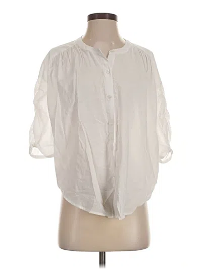 Pre-owned Splendid 3/4 Sleeve Button Down Shirt In White