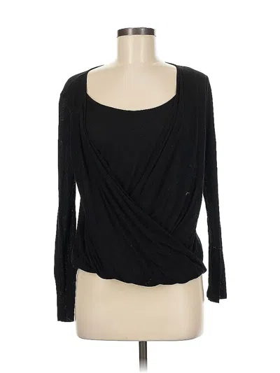 Pre-owned Splendid 3/4 Sleeve T-shirt In Black