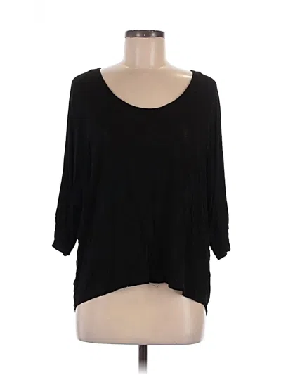 Pre-owned Splendid 3/4 Sleeve T-shirt In Black