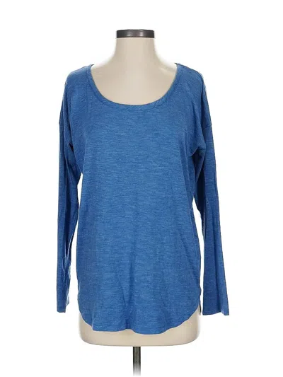 Pre-owned Splendid 3/4 Sleeve T-shirt In Blue
