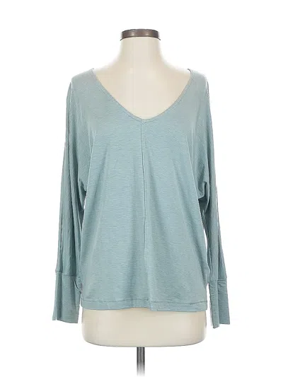 Pre-owned Splendid 3/4 Sleeve T-shirt In Blue