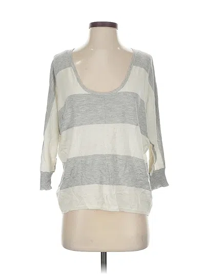 Pre-owned Splendid 3/4 Sleeve T-shirt In Gray