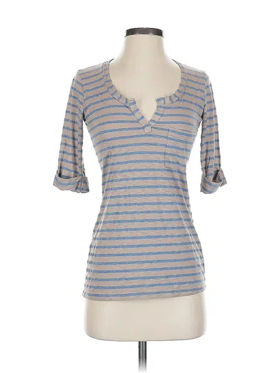 Pre-owned Splendid 3/4 Sleeve T-shirt In Gray