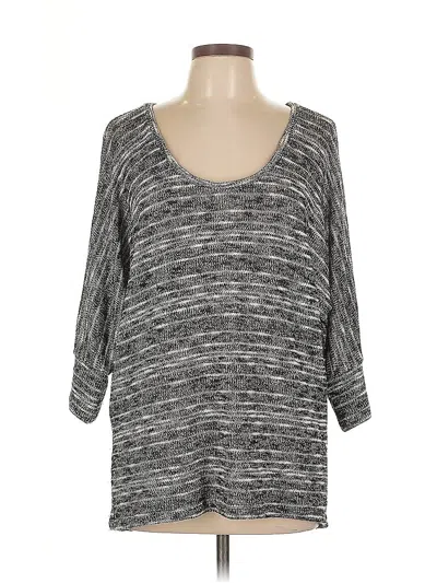 Pre-owned Splendid 3/4 Sleeve T-shirt In Gray