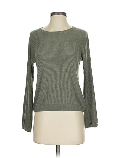 Pre-owned Splendid 3/4 Sleeve T-shirt In Green