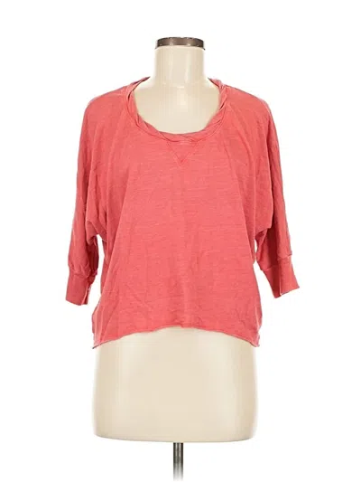 Pre-owned Splendid 3/4 Sleeve T-shirt In Pink