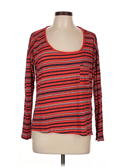 Pre-owned Splendid 3/4 Sleeve T-shirt In Red