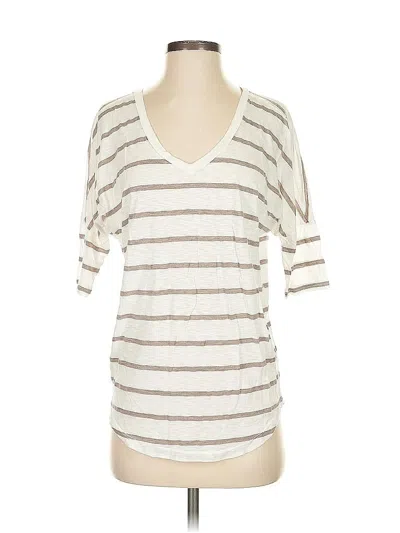 Pre-owned Splendid 3/4 Sleeve T-shirt In White