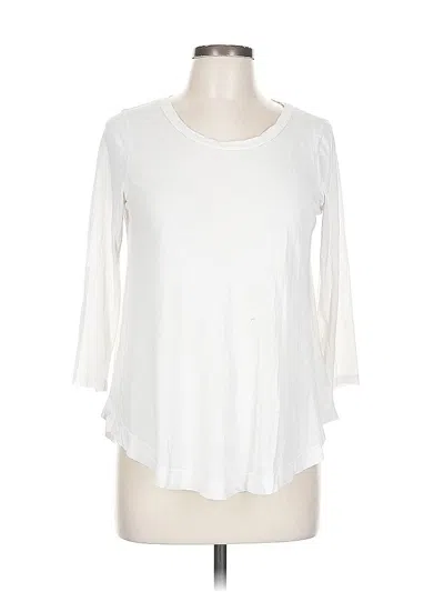 Pre-owned Splendid 3/4 Sleeve T-shirt In White