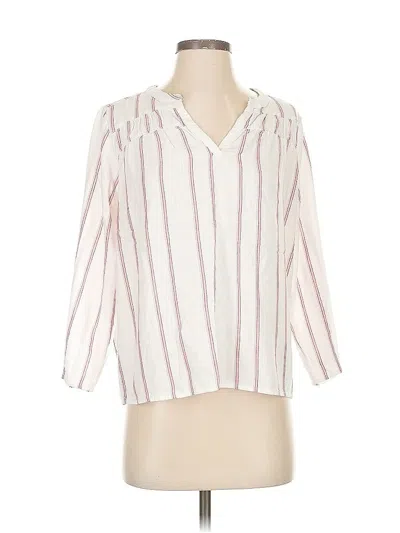 Pre-owned Splendid 3/4 Sleeve T-shirt In White