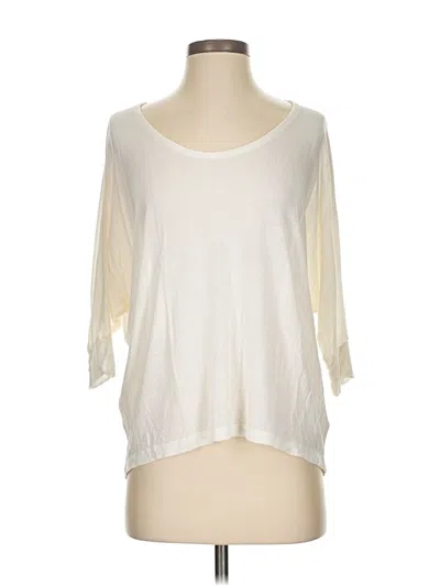 Pre-owned Splendid 3/4 Sleeve T-shirt In White