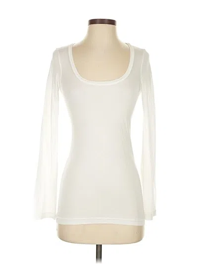 Pre-owned Splendid 3/4 Sleeve T-shirt In White