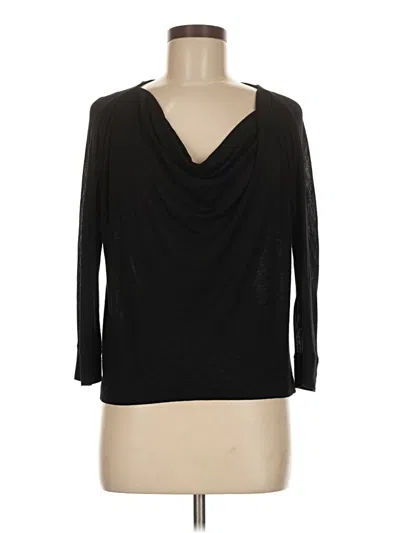 Pre-owned Splendid 3/4 Sleeve Top Black Cowl Neck Tops