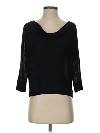 Pre-owned Splendid 3/4 Sleeve Top Black Cowl Neck Tops