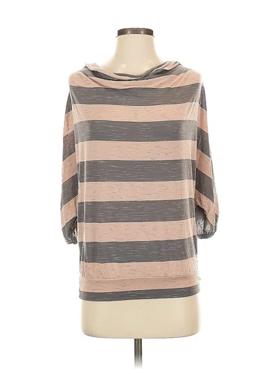 Pre-owned Splendid 3/4 Sleeve Top Brown Cowl Neck Tops