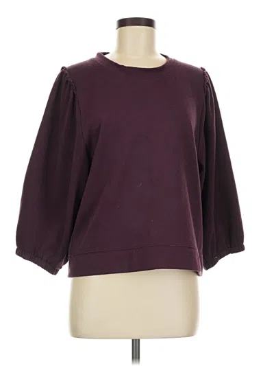 Pre-owned Splendid 3/4 Sleeve Top Burgundy Boatneck Tops
