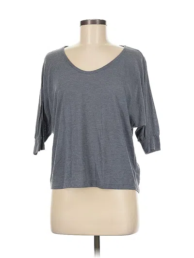 Pre-owned Splendid 3/4 Sleeve Top Gray Scoop Neck Tops