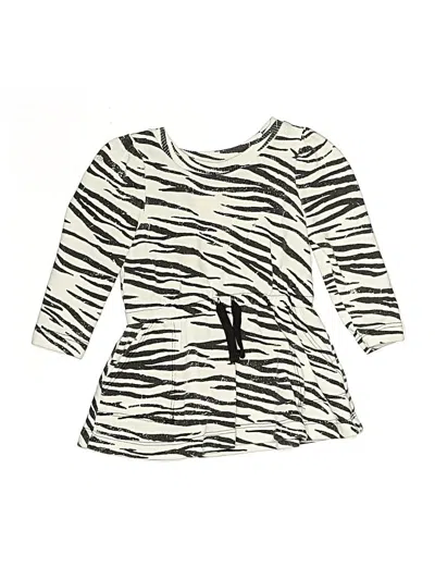Pre-owned Splendid Babies' 3/4 Sleeve Top Ivory Animal Print Pattern Keyhole Neckline Tops