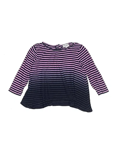 Pre-owned Splendid Kids' 3/4 Sleeve Top Purple Boatneck Tops
