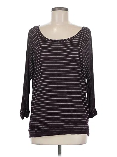 Pre-owned Splendid 3/4 Sleeve T-shirt In Black