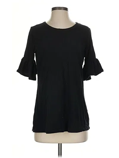 Pre-owned Splendid 3/4 Sleeve T-shirt In Black