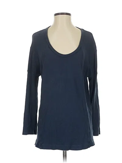 Pre-owned Splendid 3/4 Sleeve T-shirt In Blue